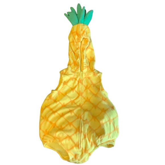 Carters Infant Pineapple Costume 12 Months Soft Plush Hooded Romper Halloween - Picture 1 of 5